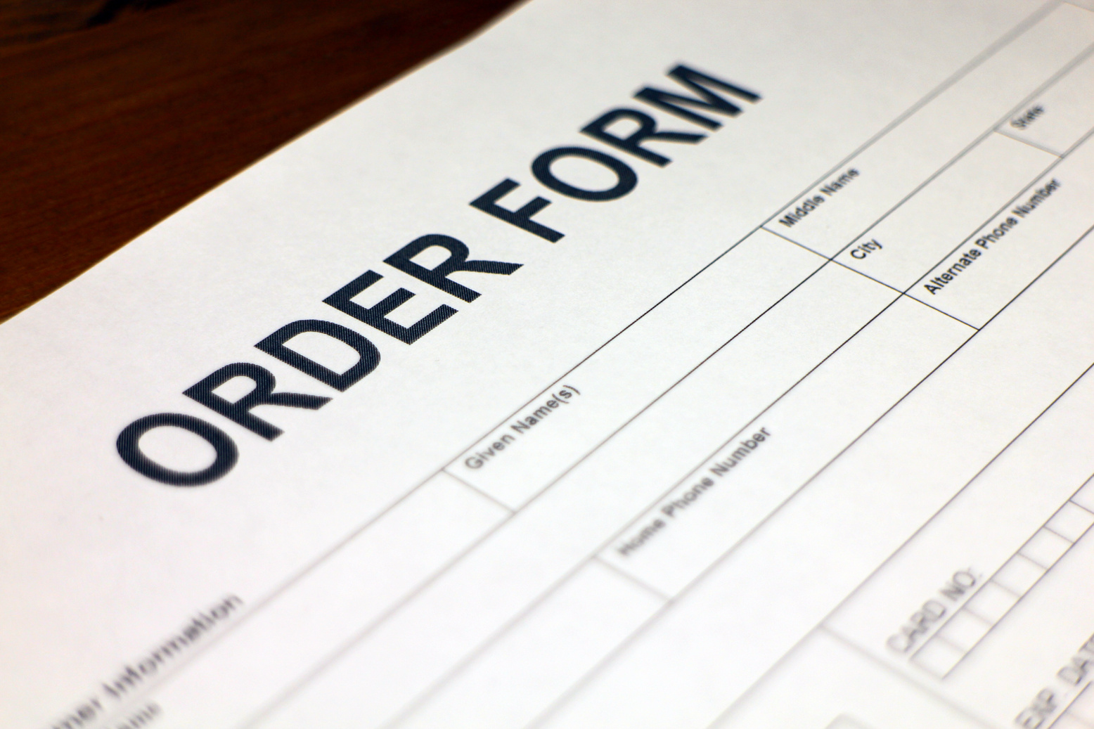 Order Form